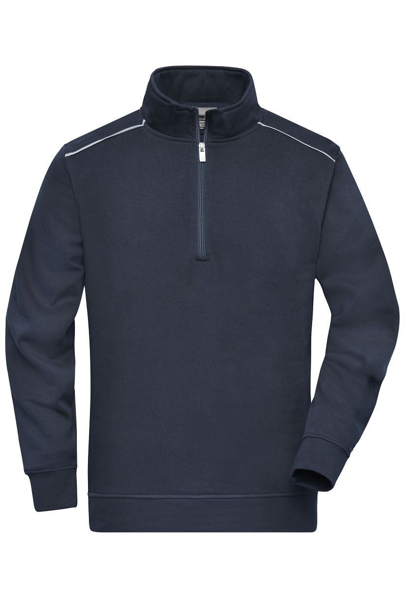 Workwear Half-Zip Sweat - SOLID - "JN895" in Navy, Größe 6XL - Daiber