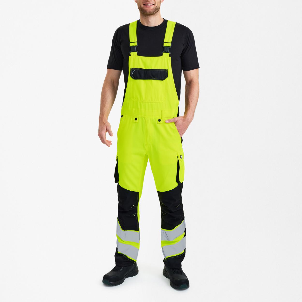 ENGEL Safety Light Latzhose in Gelb/Schwarz, Größe 106
