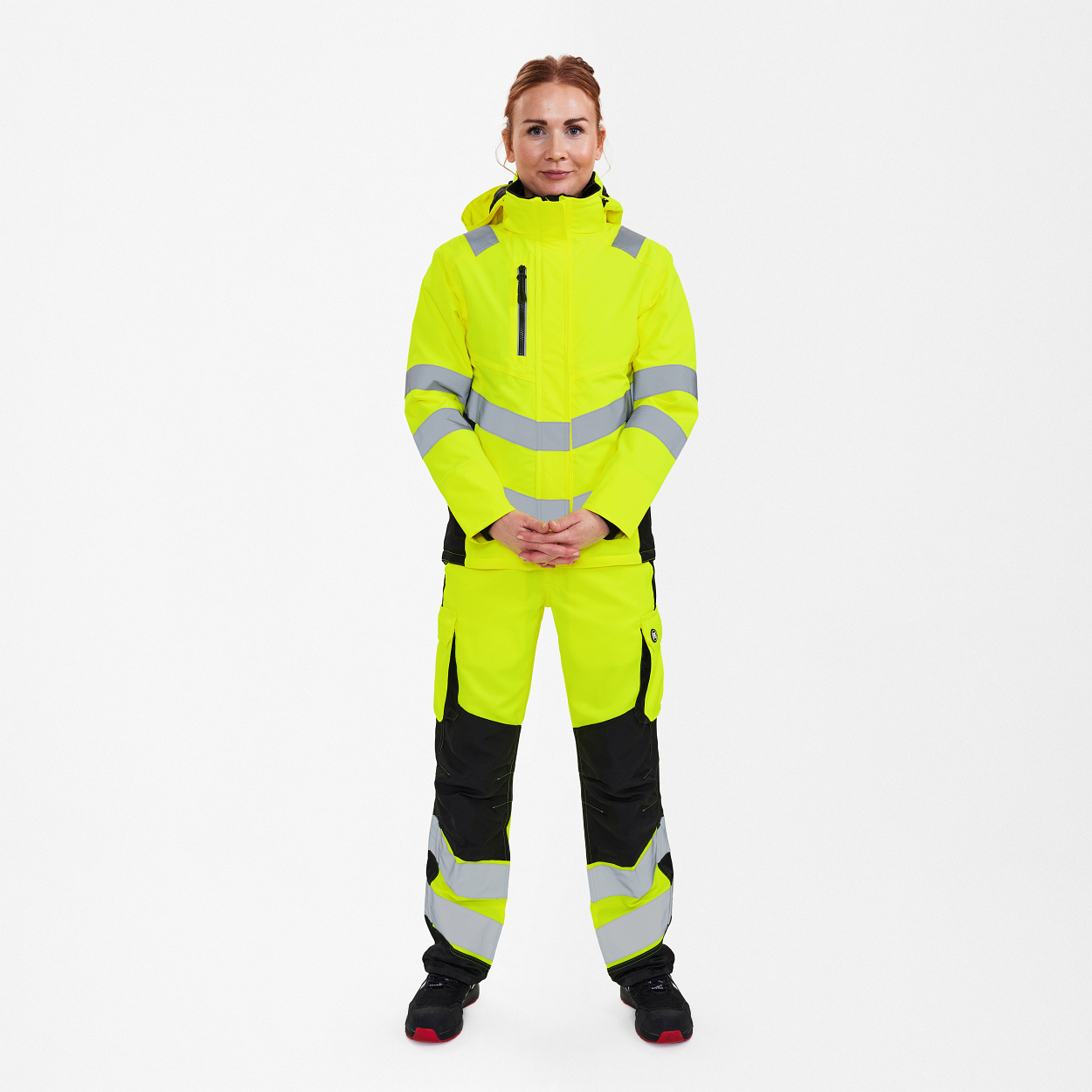 ENGEL Safety Damen Winterjacke in Gelb/Schwarz, Größe XS