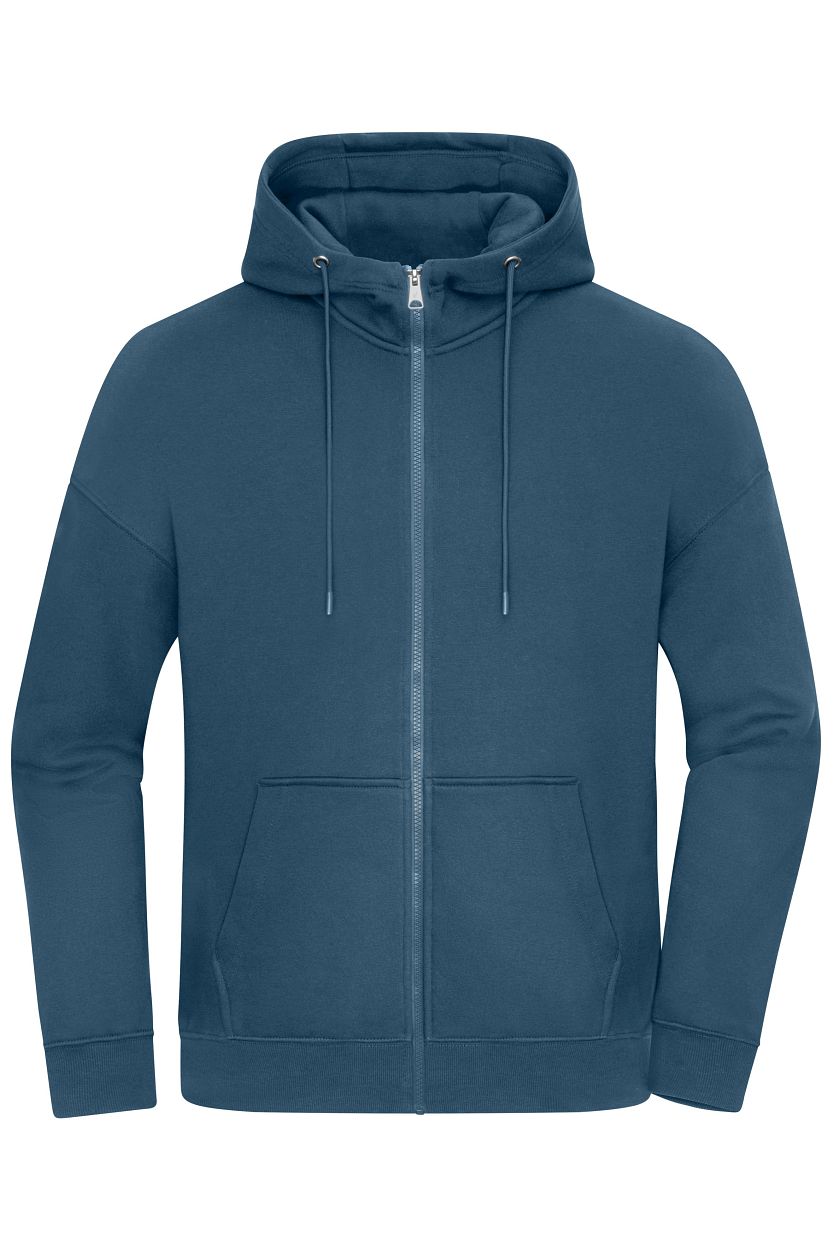 Oversized Hooded Jacket UNISEX OCS Blended & RCS "8043" in Dusty-Blue, Größe 3XL - Daiber