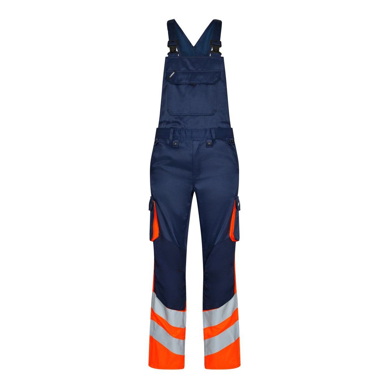 ENGEL Safety Light Latzhose in Blue Ink/Orange, Größe 106