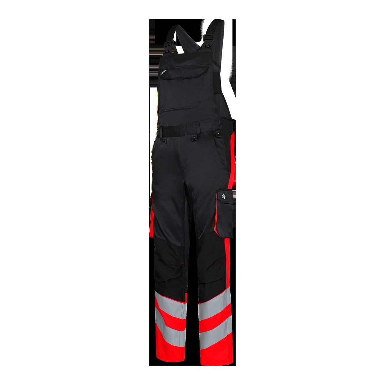 ENGEL Safety Light Latzhose in Schwarz/Rot, Größe 106