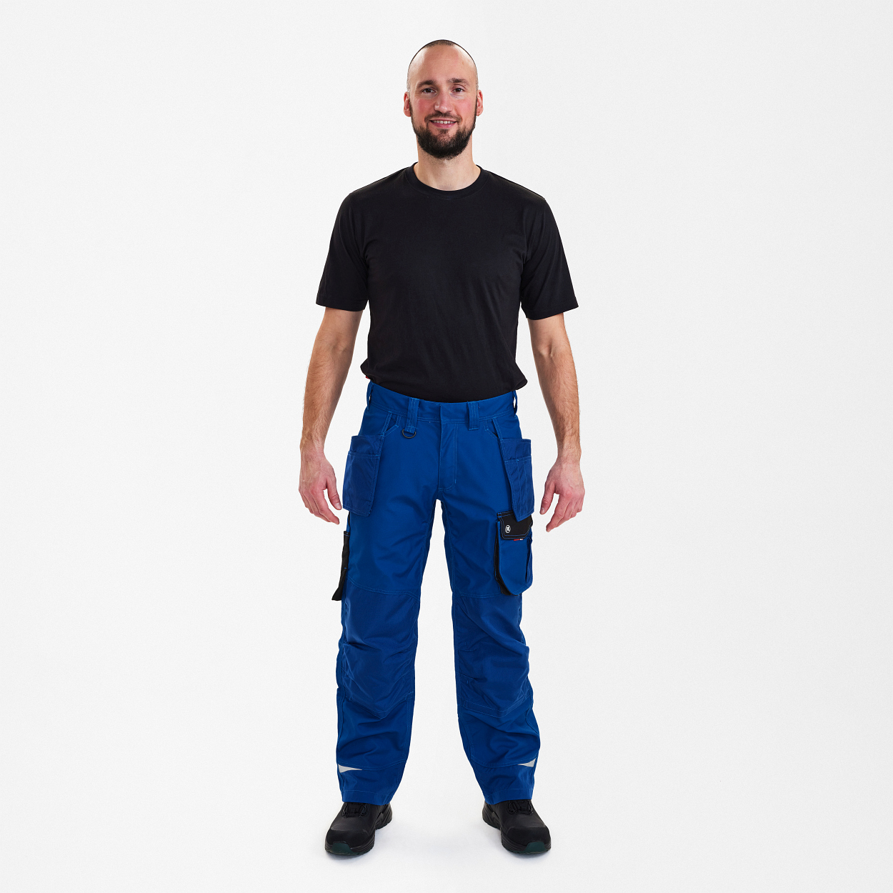 ENGEL Galaxy Arbeitshose mit Holstertaschen in Surfer Blue/Schwarz, Größe 106