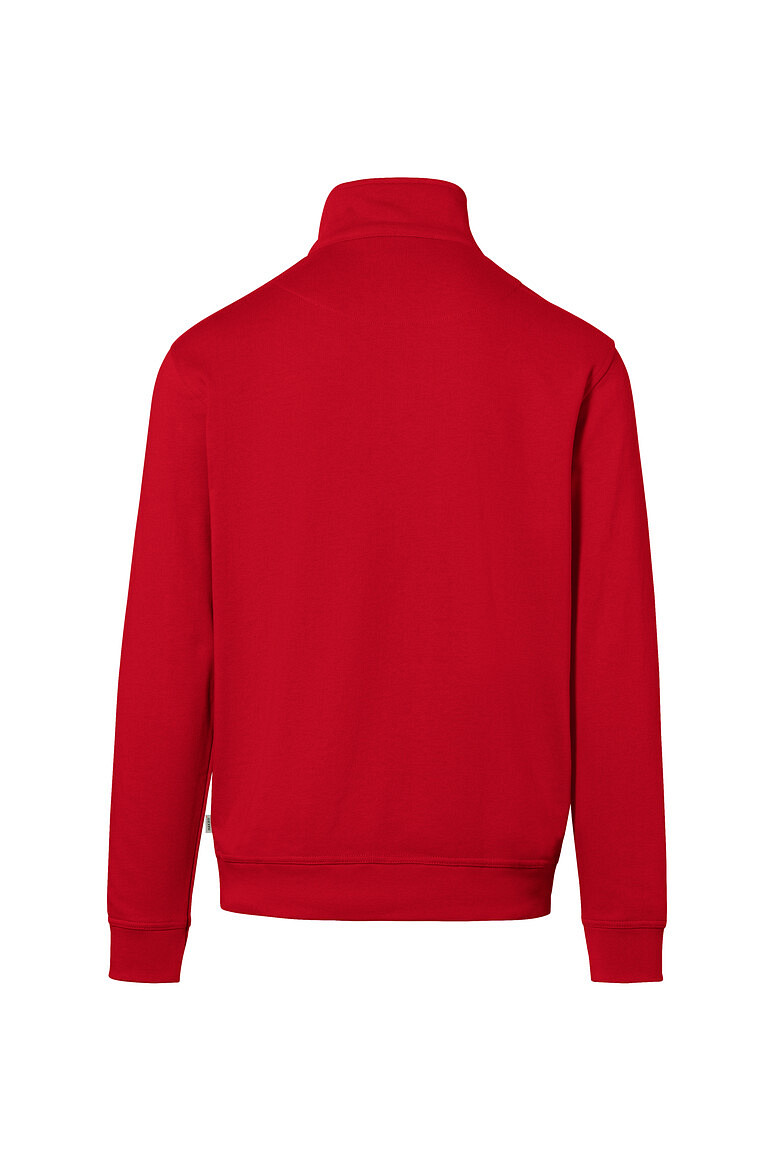 HAKRO 451 Zip-Sweatshirt Premium in rot, Größe 2XS