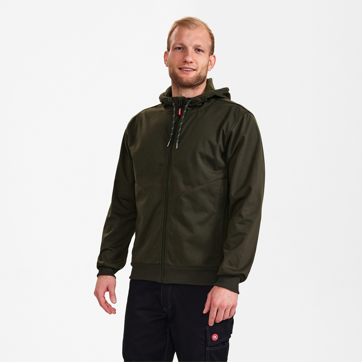 ENGEL Extend Allwetter-Cardigan in Forest Green, Größe XS