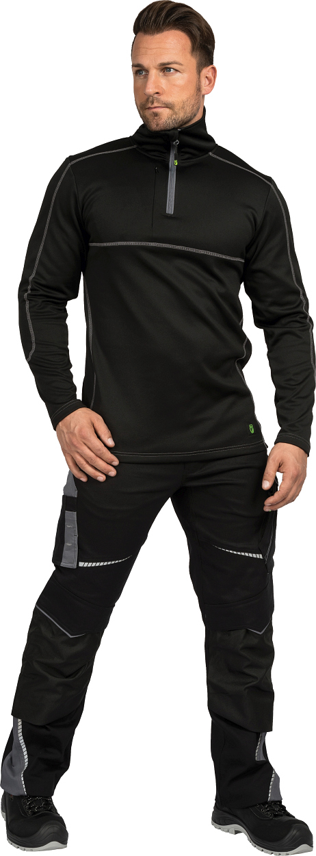 Funktionsshirt "Ulli" Flex Line Schwarz/Grau FLEXF, Gr. 2XL von Leibwächter