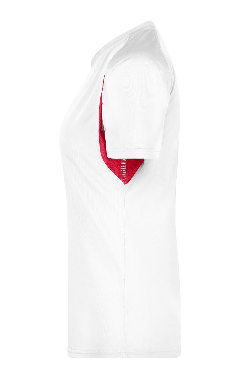 Ladies' Running-T "JN316" in White/Red, Größe 2XL - Daiber