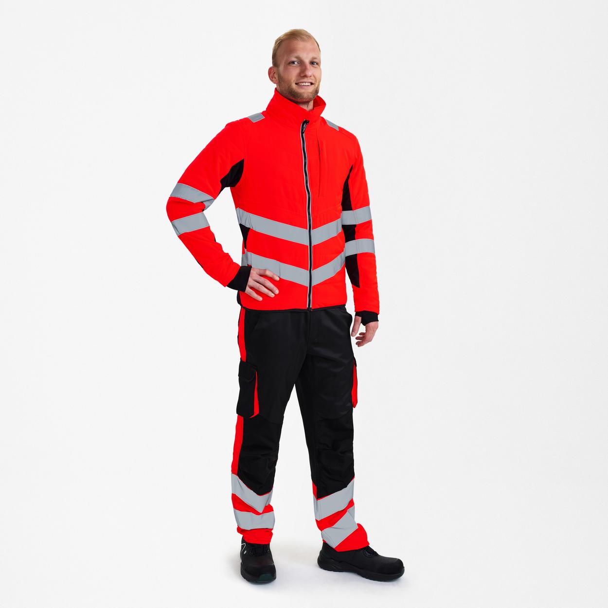 ENGEL Safety Stepp-Jacke in Rot/Schwarz, Größe XS