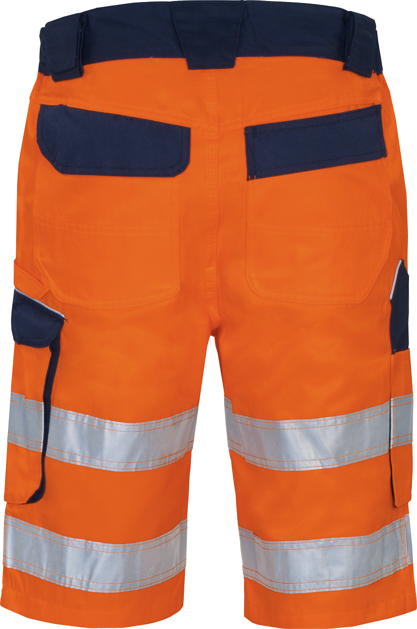Warnschutz-Kontrast-Short leuchtorange-marine in Gr. 68 von Vizwell
