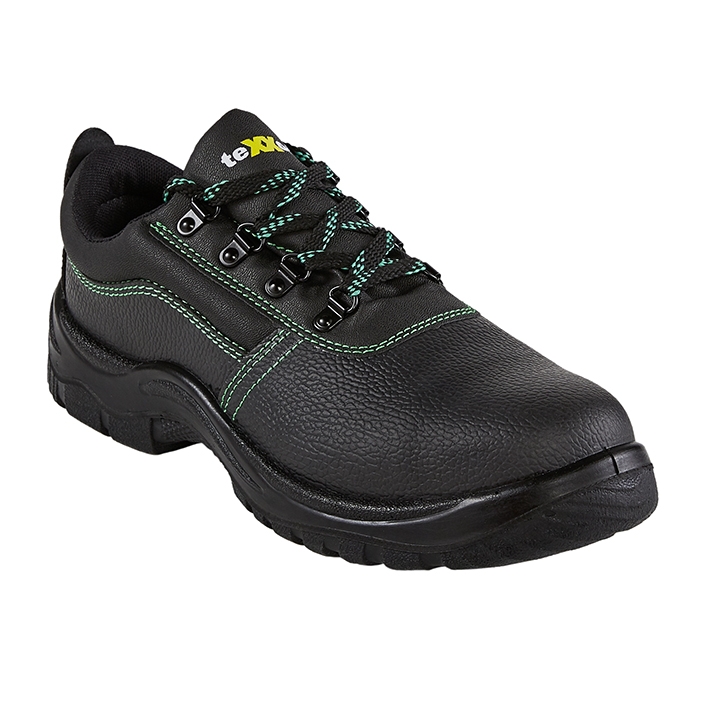 teXXor® S3-Sicherheitshalbschuhe MARSEILLE in Schwarz / Grün, Gr. 41