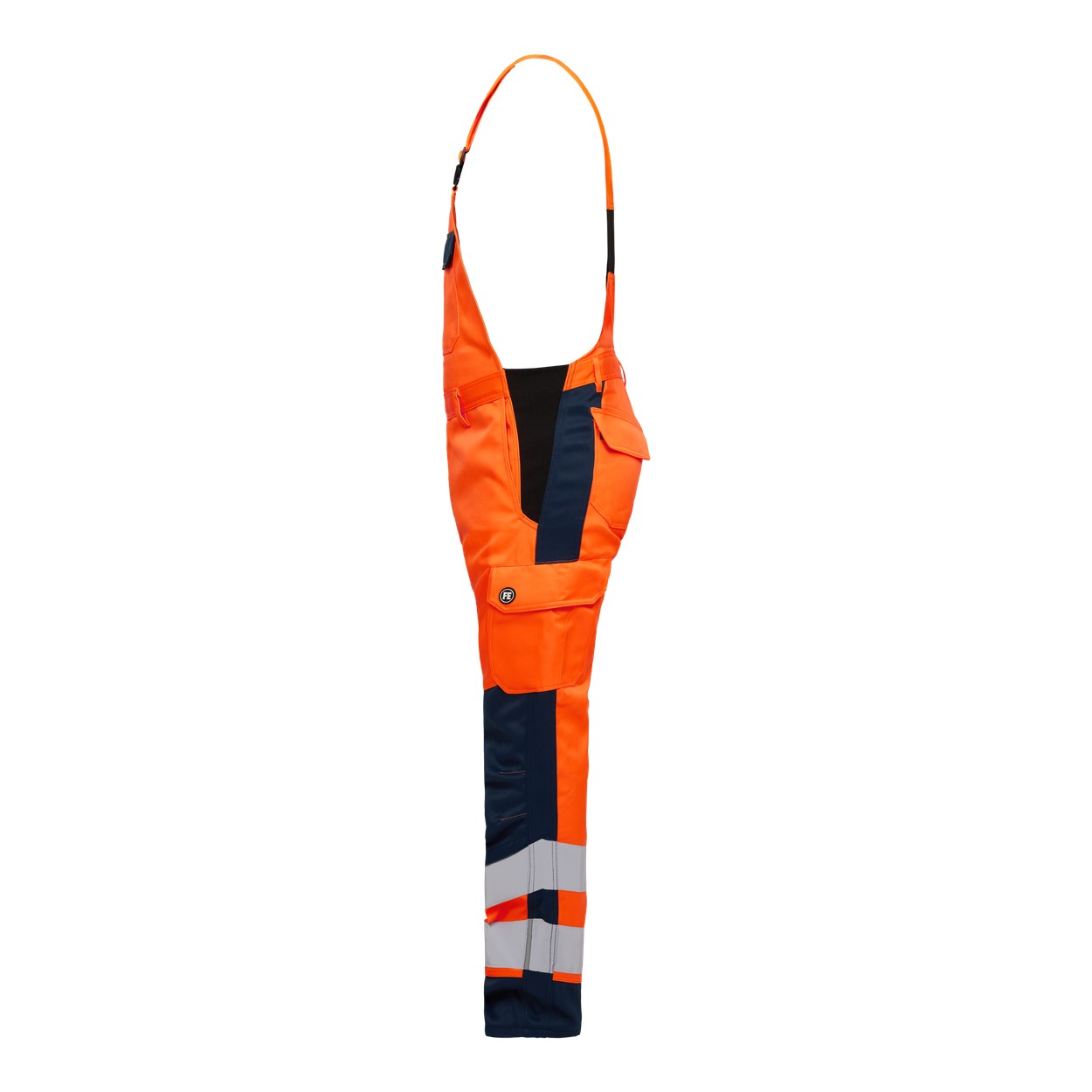 ENGEL Safety+ Latzhose in Orange/Blue ink, Größe 106