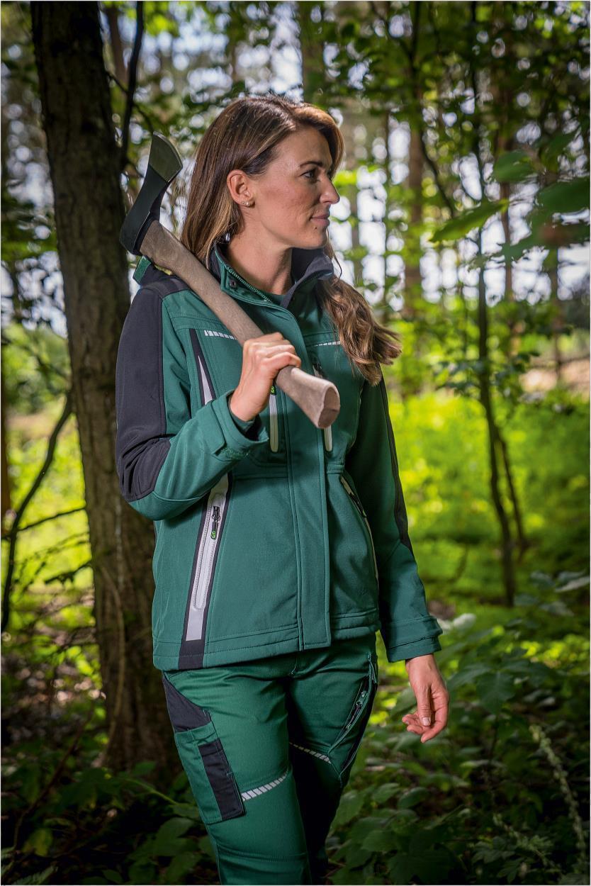 Damen Shorts Flex Line Grün/Schwarz FLXDK, Gr. 52 von Leibwächter