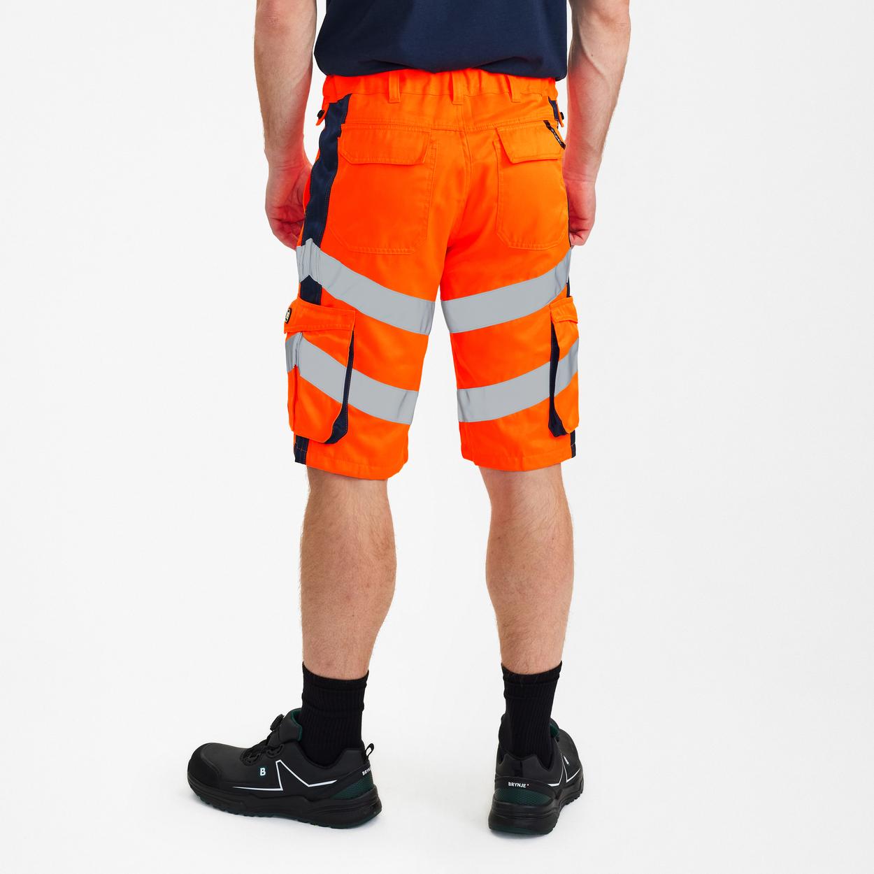 ENGEL Safety Light Arbeitsshorts in Orange/Blue ink, Größe 54