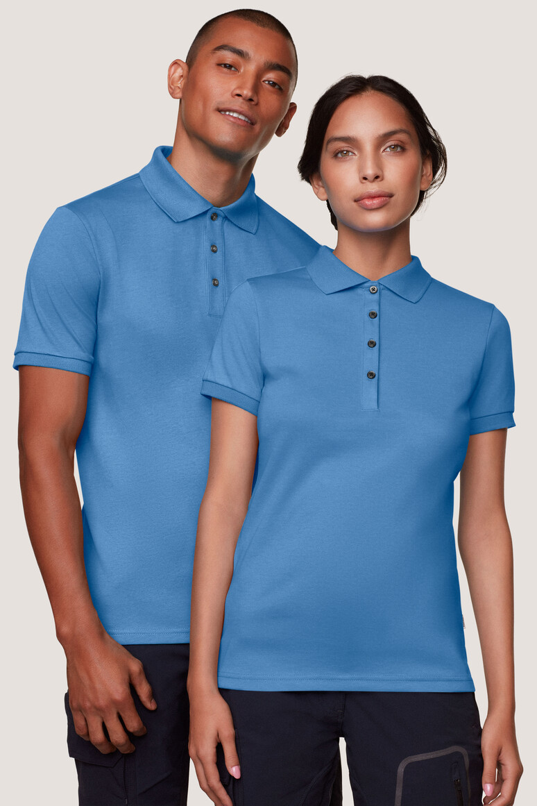 HAKRO 814 COTTON TEC® Poloshirt in malibublau, Größe XS