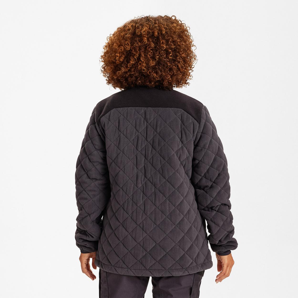 ENGEL Entire Damen Gestepptes-Fleecejacke in Anthrazitgrau/Schwarz, Größe XS
