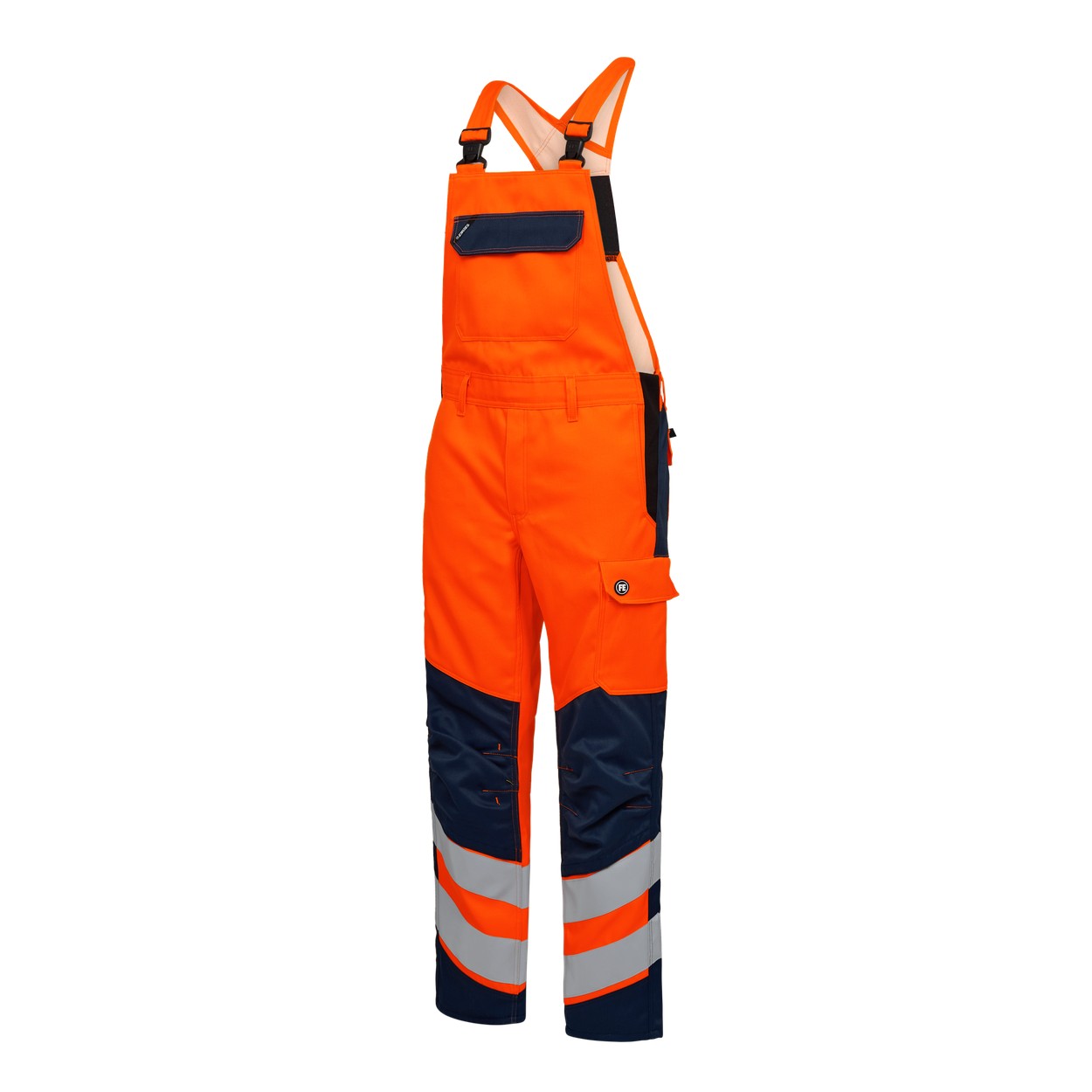 ENGEL Safety+ Latzhose in Orange/Blue ink, Größe 106