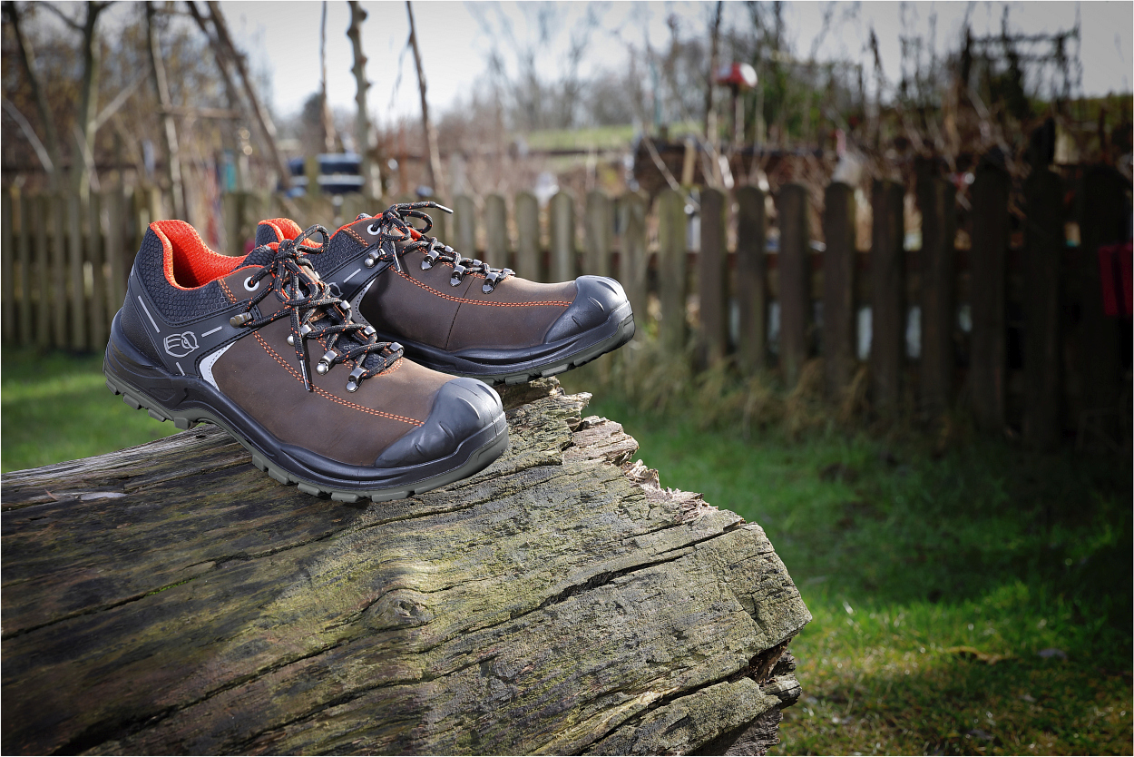 Halbschuh L3310 Parma in Grau/Braun/Rot, Gr. 48 von Leibwächter