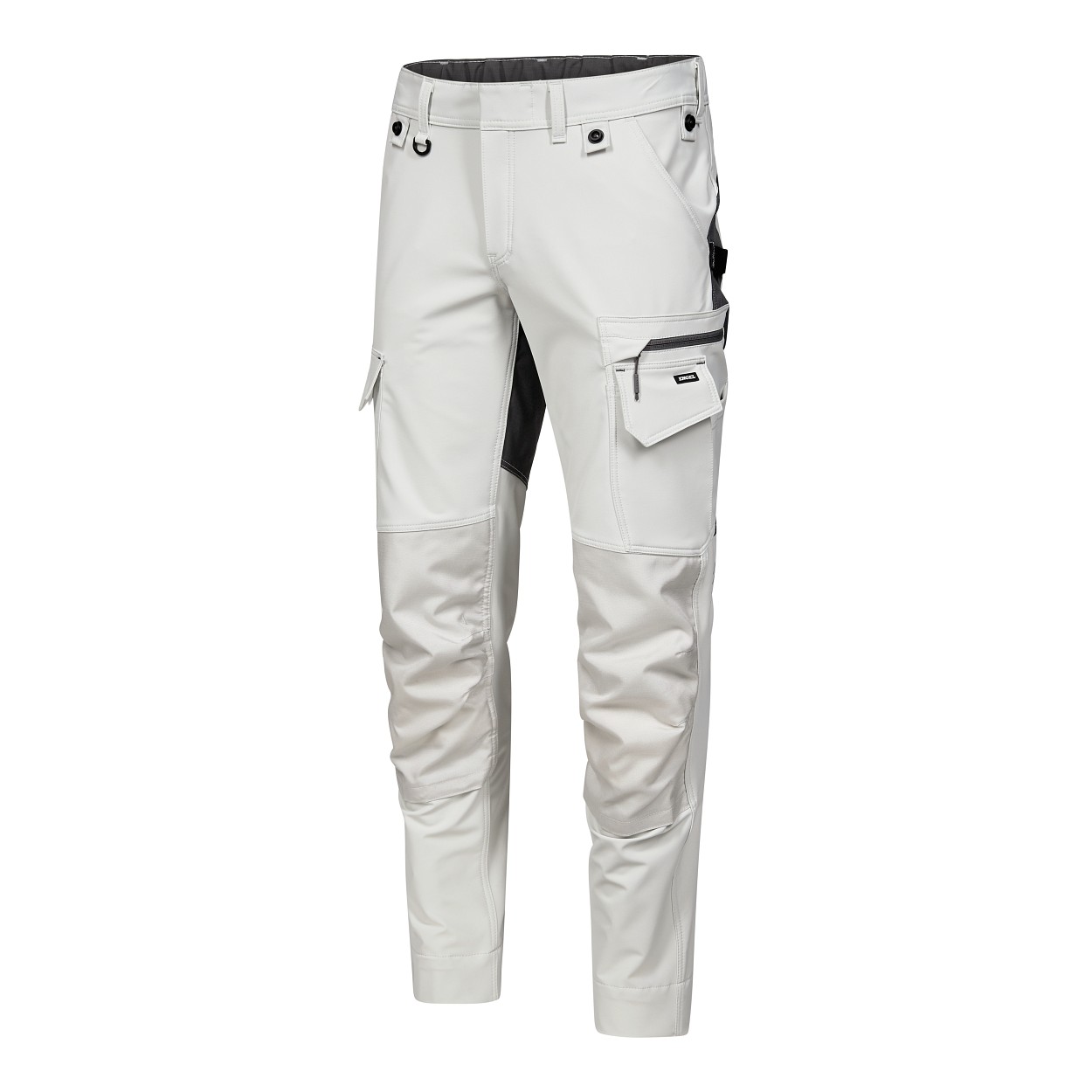 ENGEL Entire Arbeitshose mit 4-Wege-Stretch in Bone White / Anthracite Grey, Größe 26