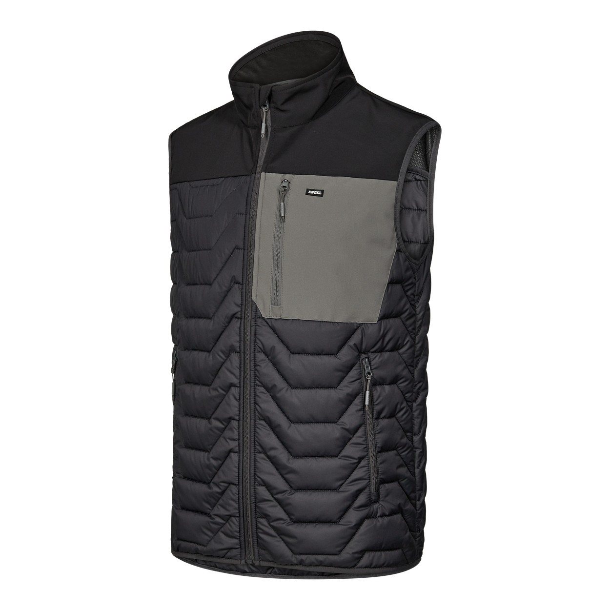 ENGEL Entire Steppweste in Anthrazitgrau/Schwarz, Größe XS