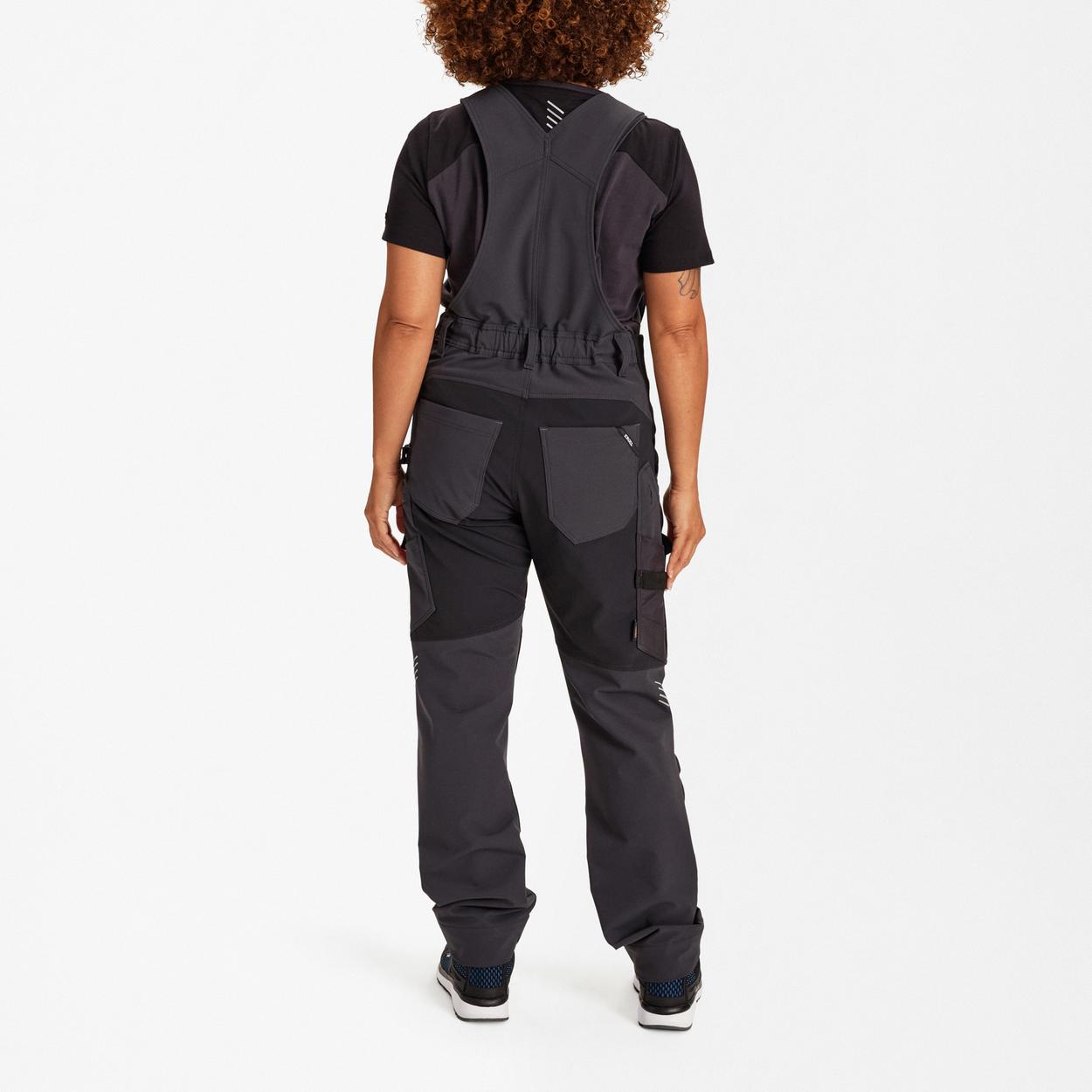 ENGEL Entire Damen Latzhose mit 4-Wege-Stretch in Anthrazitgrau/Schwarz, Größe 48
