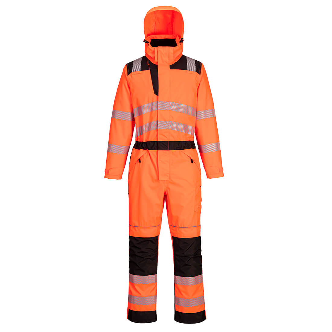 PW3 Warnschutz Regenoverall PW355 in Orange / Schwarz, Größe 2XL von Portwest