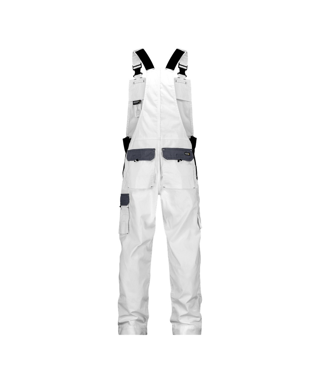 Zweifarbige Arbeitslatzhose "DASSY® Calais" in WEIß/ZEMENTGRAU, Größe 58 - langer Schritt PESCO61