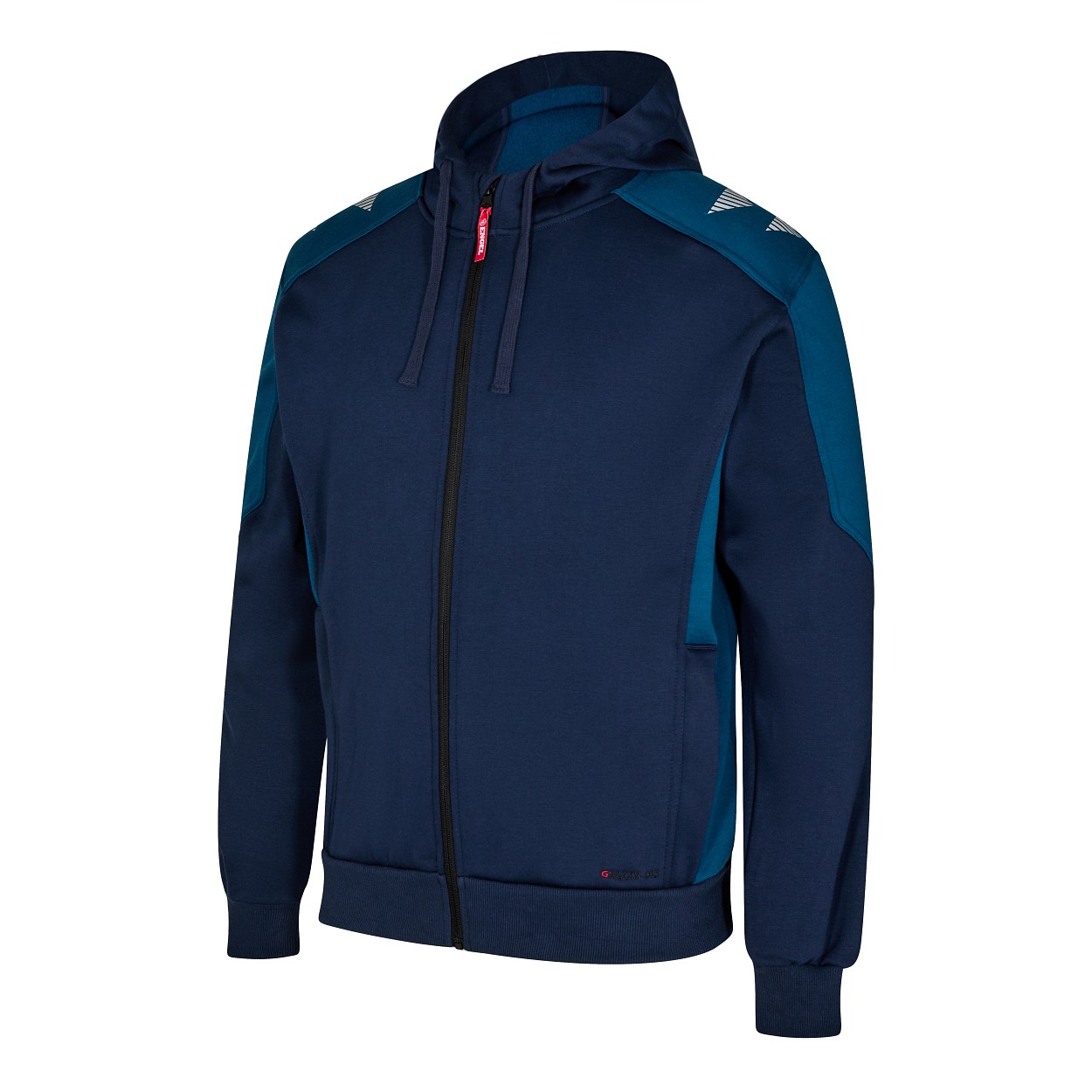 ENGEL Galaxy Sweatcardigan mit Kapuze in Blue Ink/Dark Petrol, Größe XS
