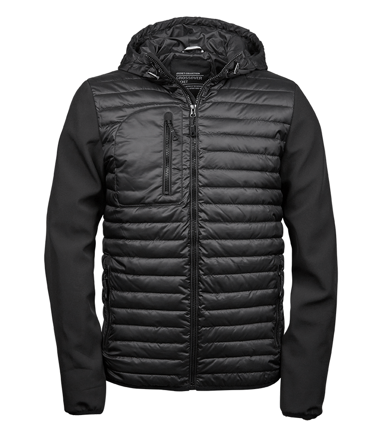 Men´s Hooded Crossover Jacket in Black, Größe 2XL von Tee Jays