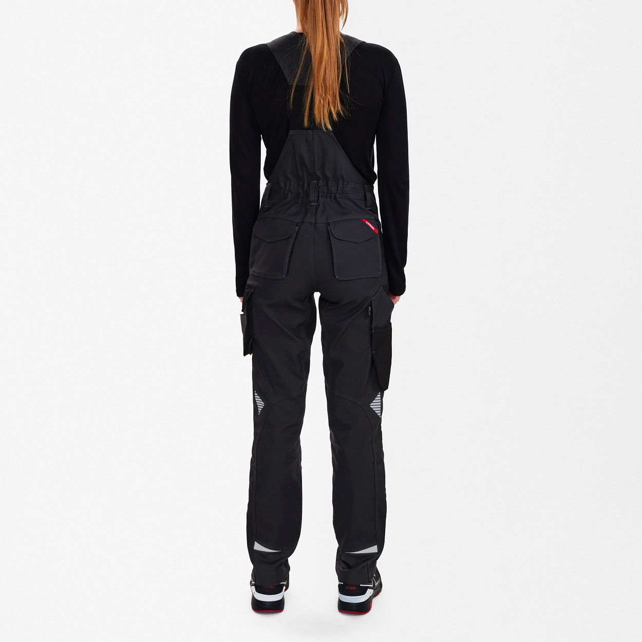 ENGEL Galaxy Damen Latzhose in Anthrazitgrau/Schwarz, Größe 48