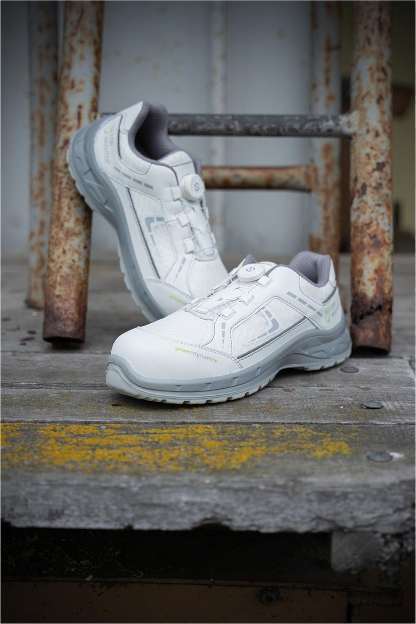 Halbschuh L3595 Lyon in Weiß/Grau, Gr. 47 von Leibwächter