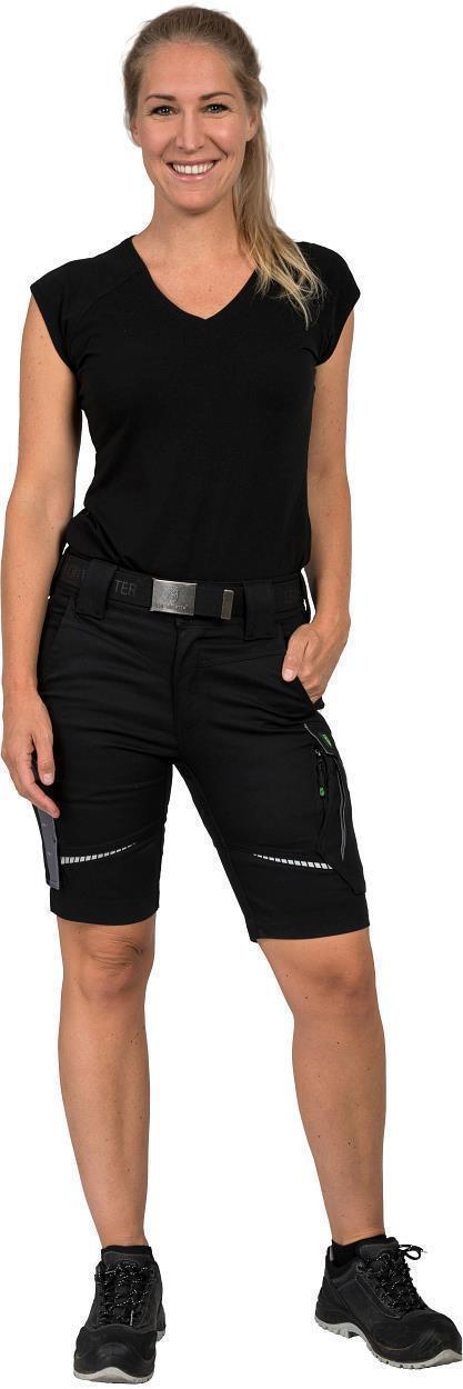 Damen Shorts Flex Line Schwarz/Grau FLXDK, Gr. 52 von Leibwächter