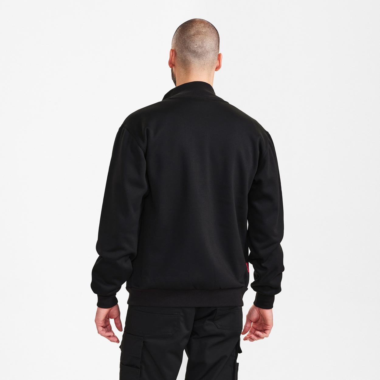 ENGEL Extend Sweat-Jacke mit hohem Kragen in Schwarz, Größe XS