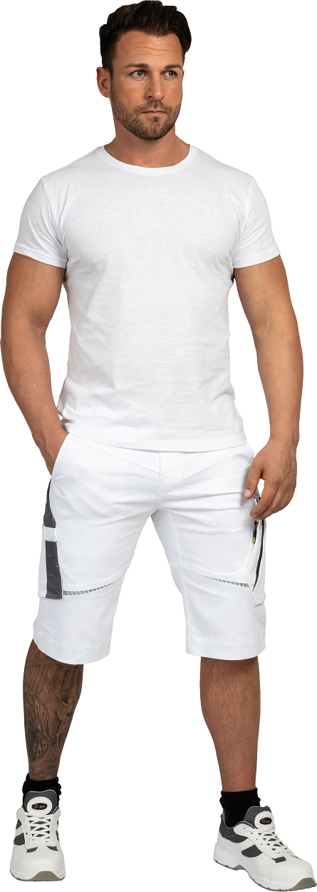 Herren-Shorts Flex Line Weiß/Grau FLEXK, Gr. 68 von Leibwächter