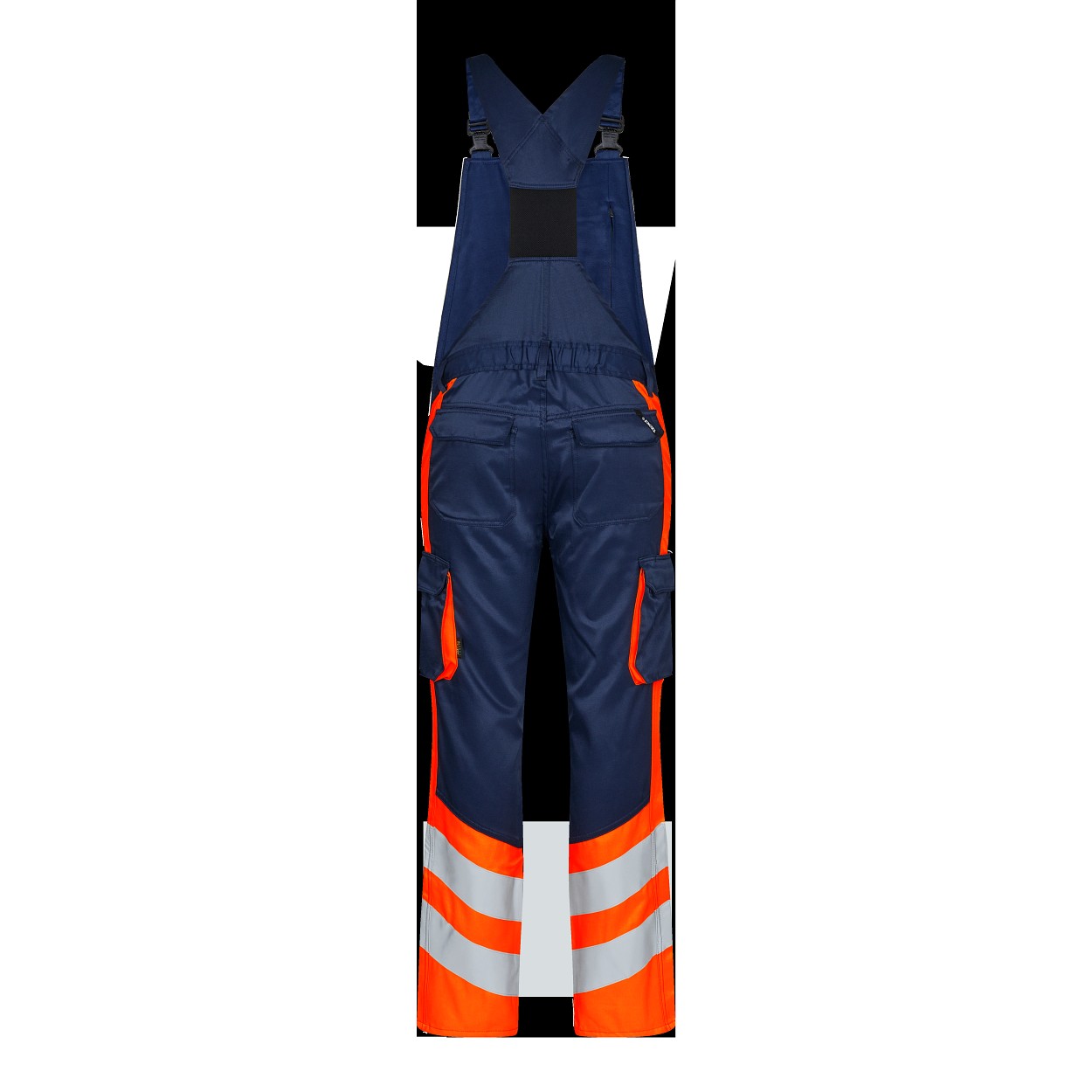 ENGEL Safety Light Latzhose in Blue Ink/Orange, Größe 106