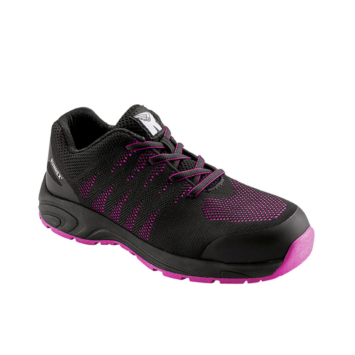 RUNNEX® Damen S1P-Sicherheitshalbschuhe GirlStar in Schwarz / Pink, Gr. 42