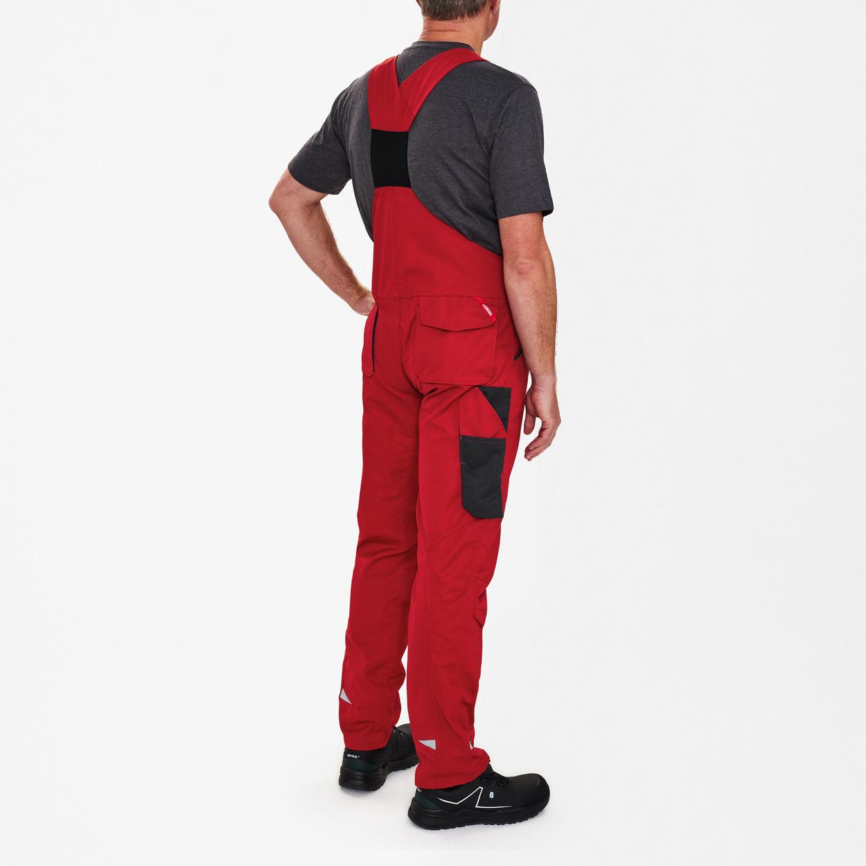 ENGEL Galaxy Light Latzhose in Tomato Red/Anthrazit Grau, Größe 58