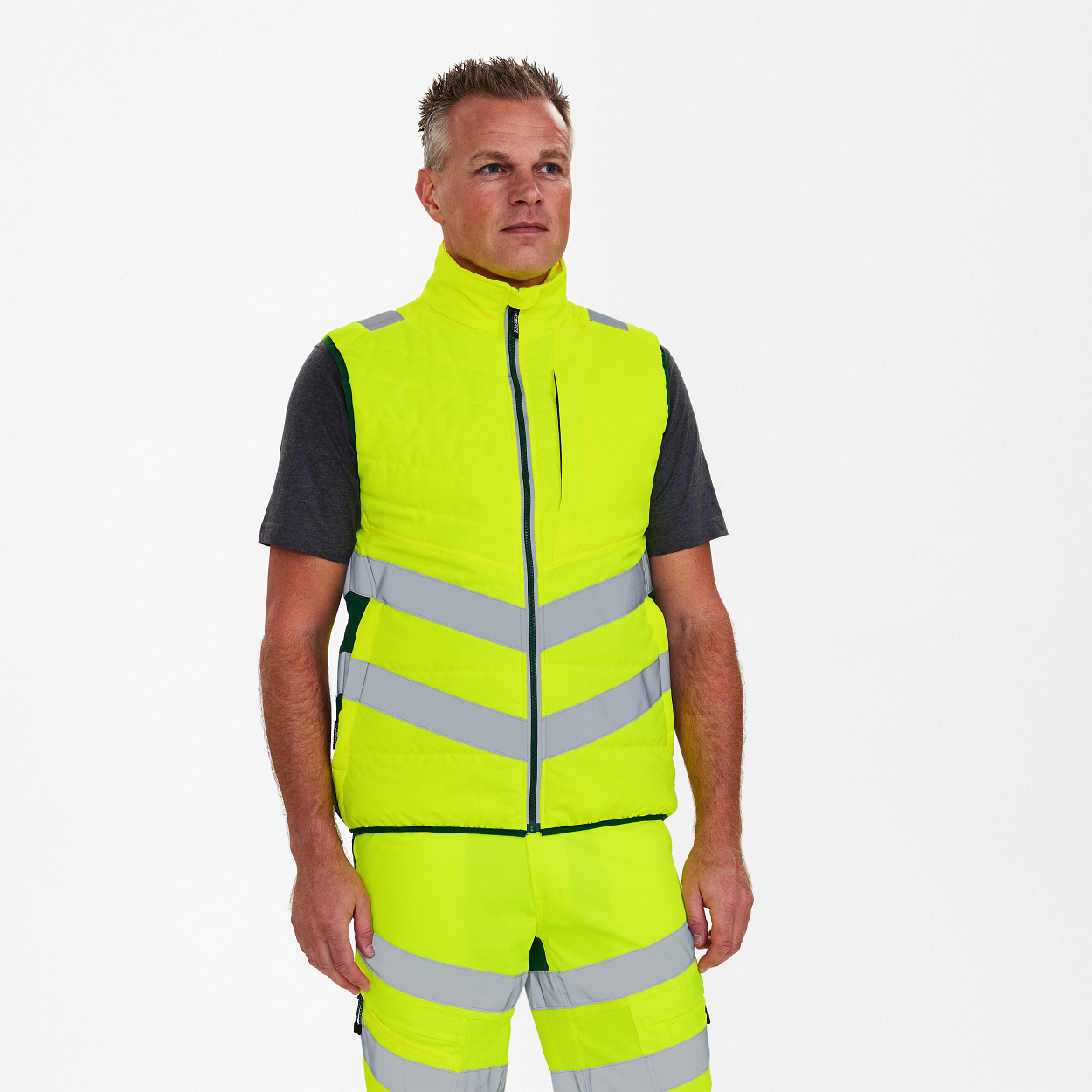 ENGEL Safety Stepp-Innenweste in Gelb/Grün, Größe XS