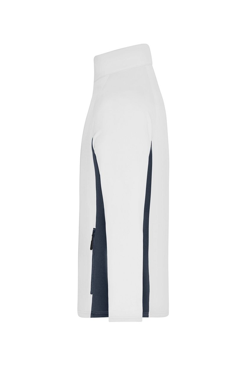 Men's Stretchfleece Jacket "JN1860" in White/Carbon, Größe 4XL - Daiber