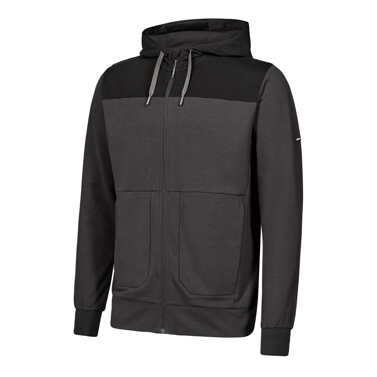 ENGEL Entire sweatcardigan mit kapuze in Anthrazitgrau/Schwarz, Größe XS