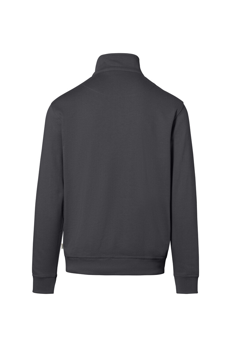 HAKRO 451 Zip-Sweatshirt Premium in Karbongrau, Größe 3XL