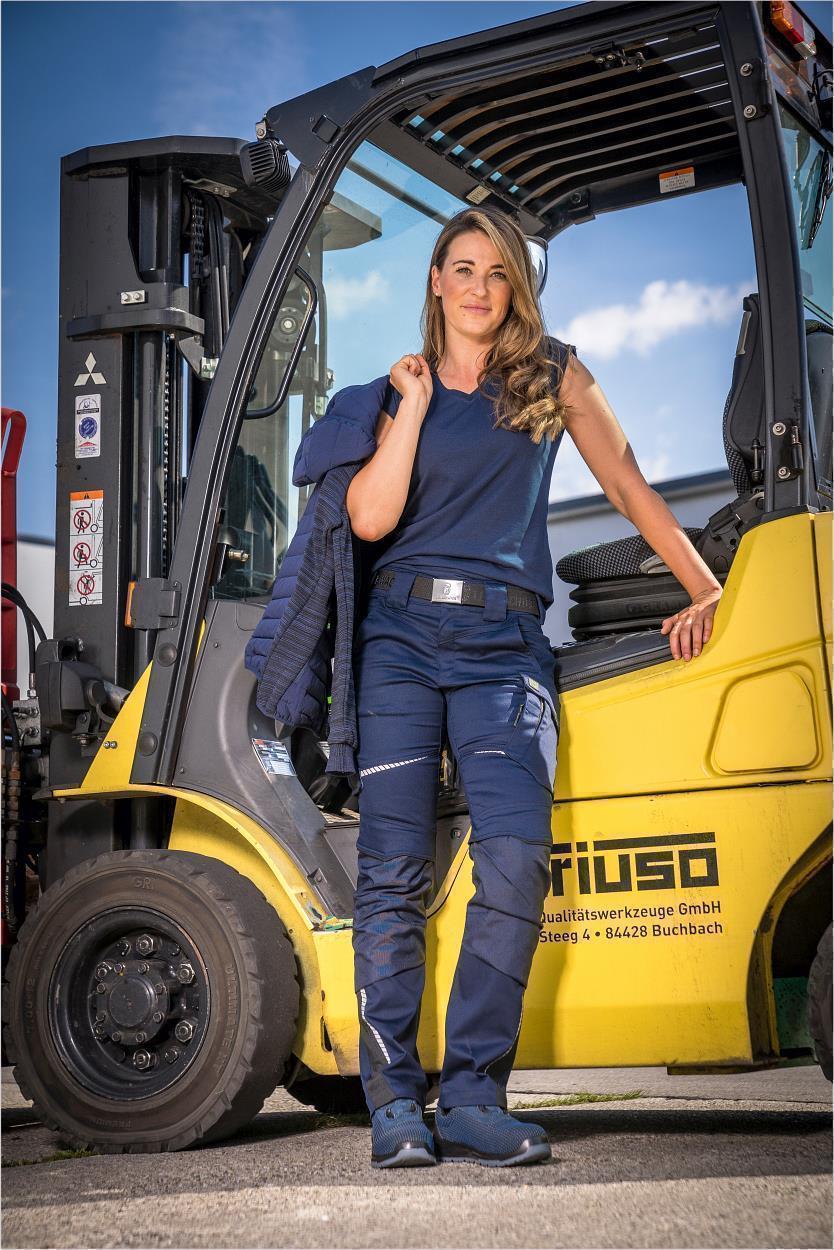 Damen-Bundhose Flex Line Marine/Schwarz FLXDH, Gr. 52 von Leibwächter