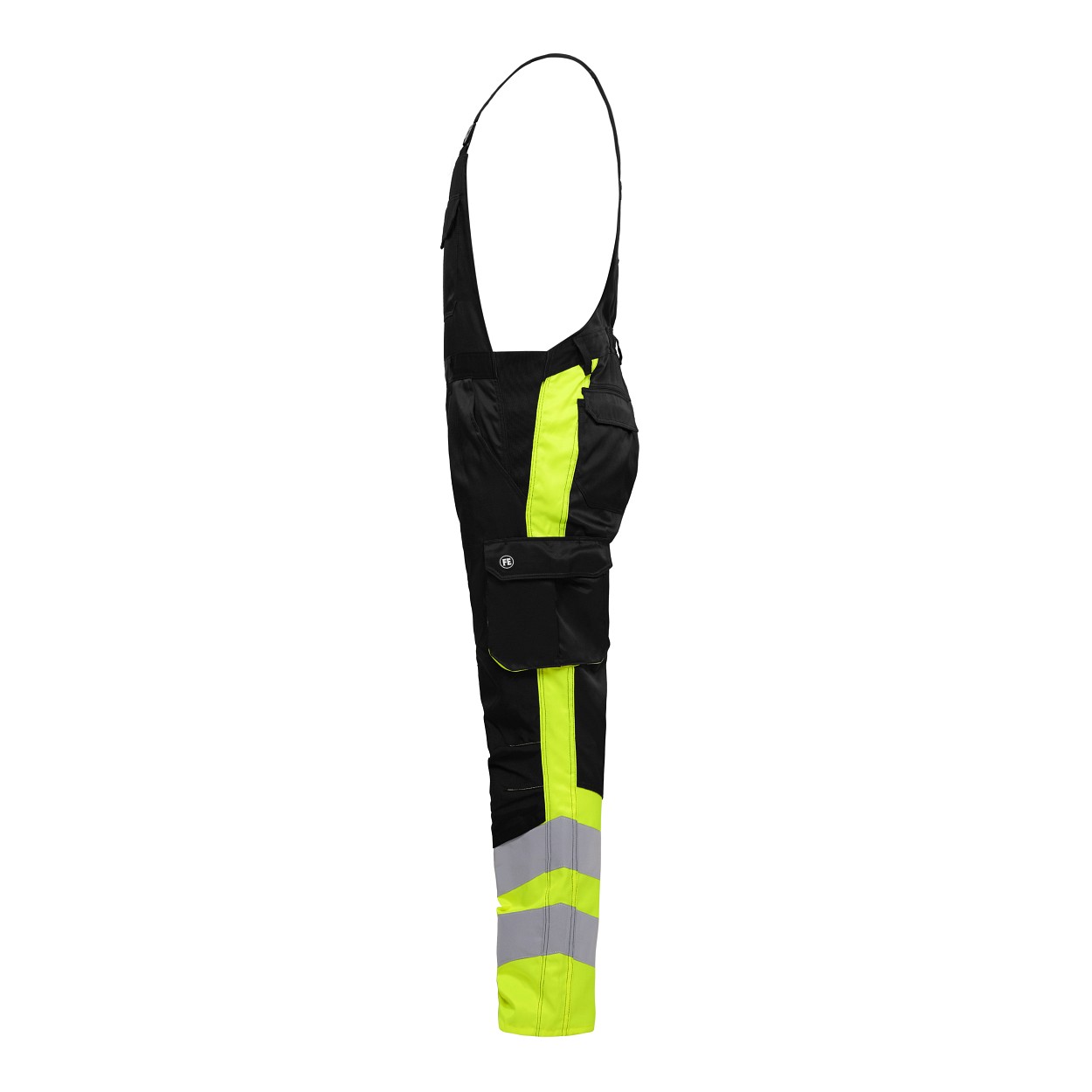 ENGEL Safety Light Latzhose in Schwarz/Gelb, Größe 106