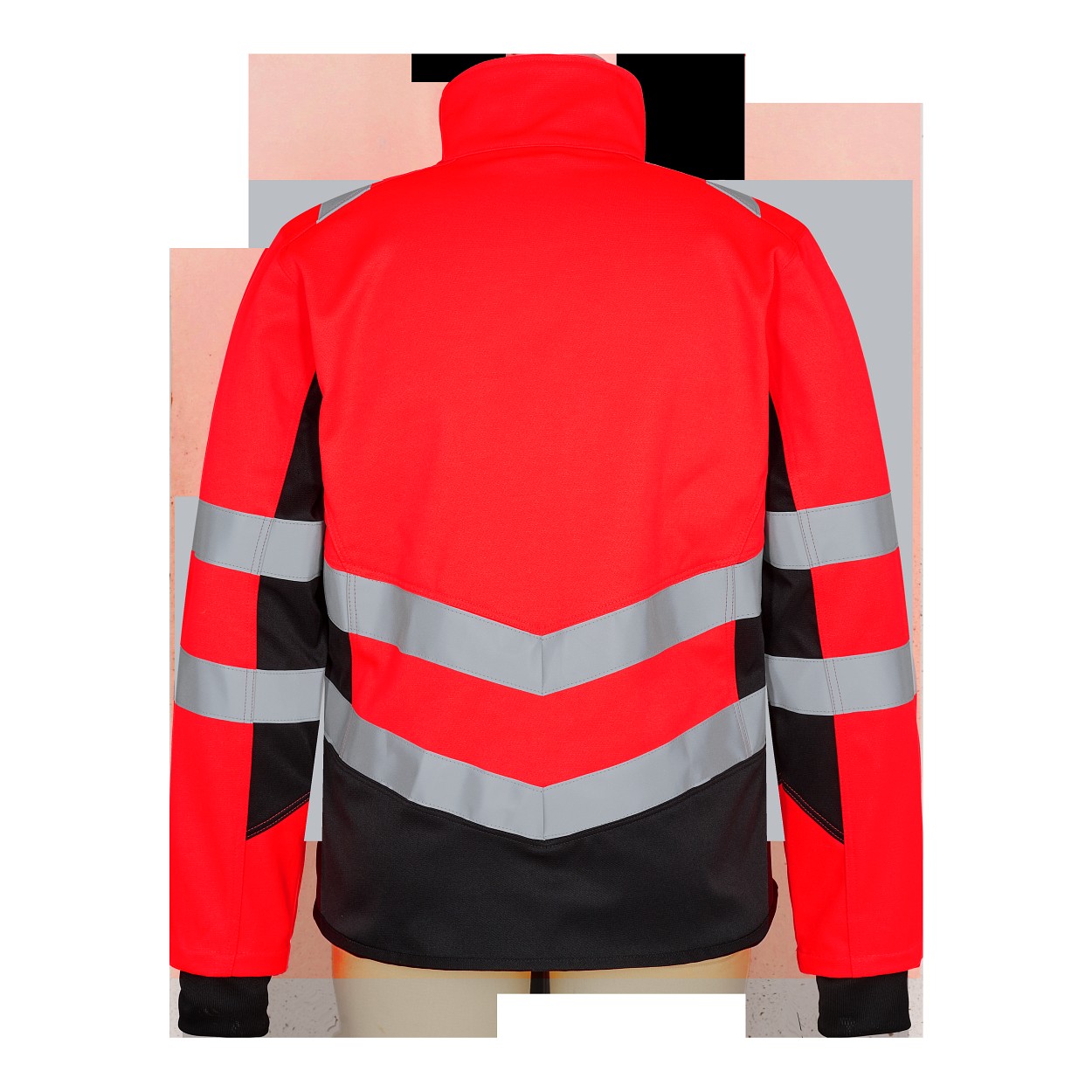 ENGEL Safety Arbeitsjacke mit 2-Wege-Stretch in Rot/Schwarz, Größe XS