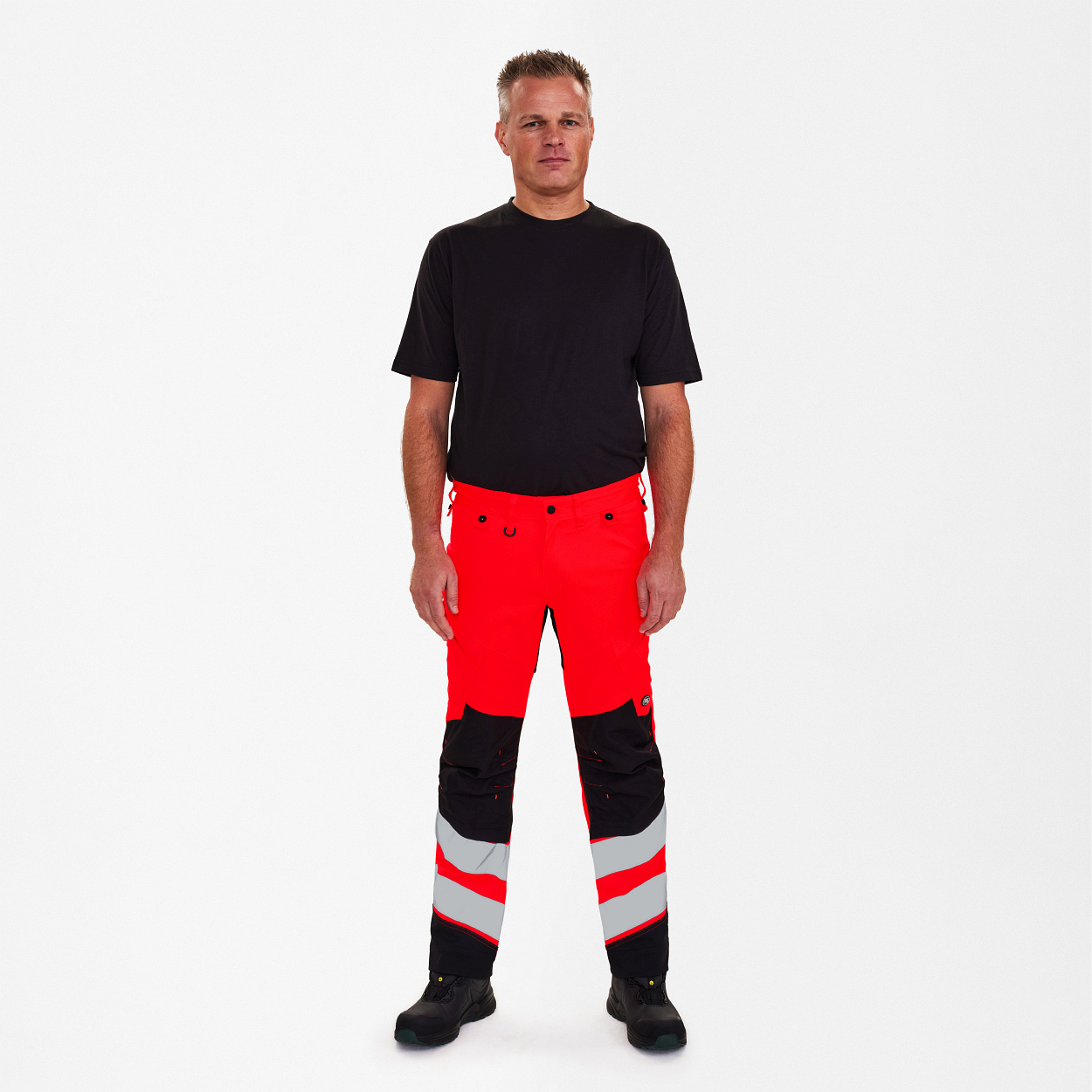 ENGEL Safety Hose in Rot/Schwarz, Größe 26