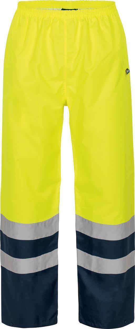 Warnschutz-Kontrast-Regenhose leuchtgelb-marine in Gr. XXL von Vizwell