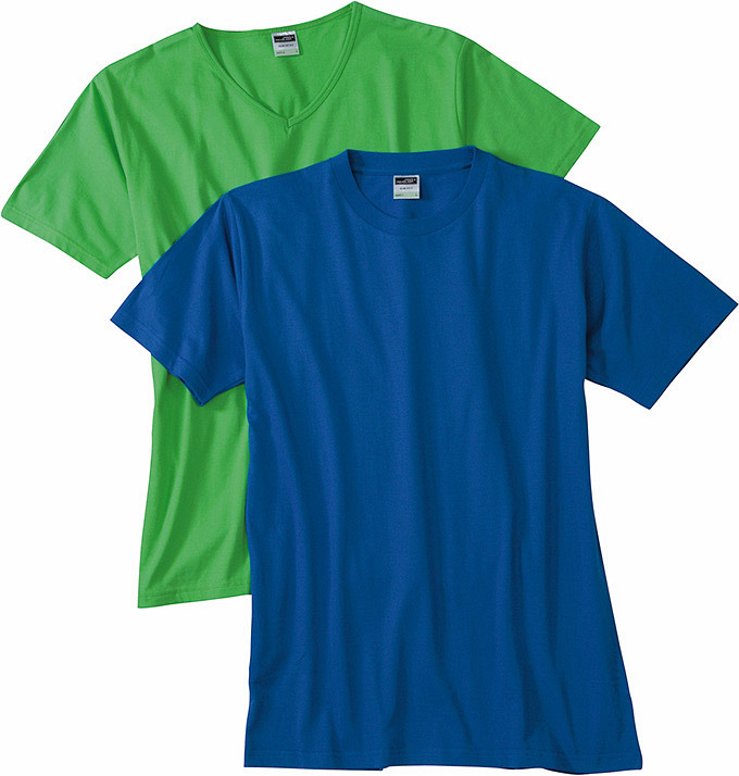 Men's Slim Fit V-T "JN912" in White, Größe 2XL - Daiber