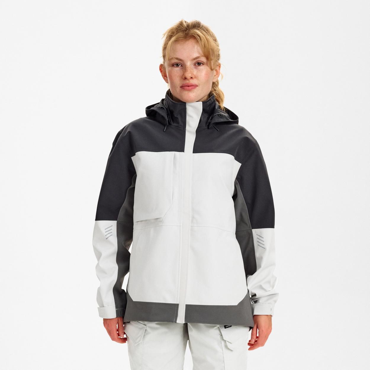 ENGEL Entire Damen Shelljacke in Bone White / Anthracite Grey, Größe XS