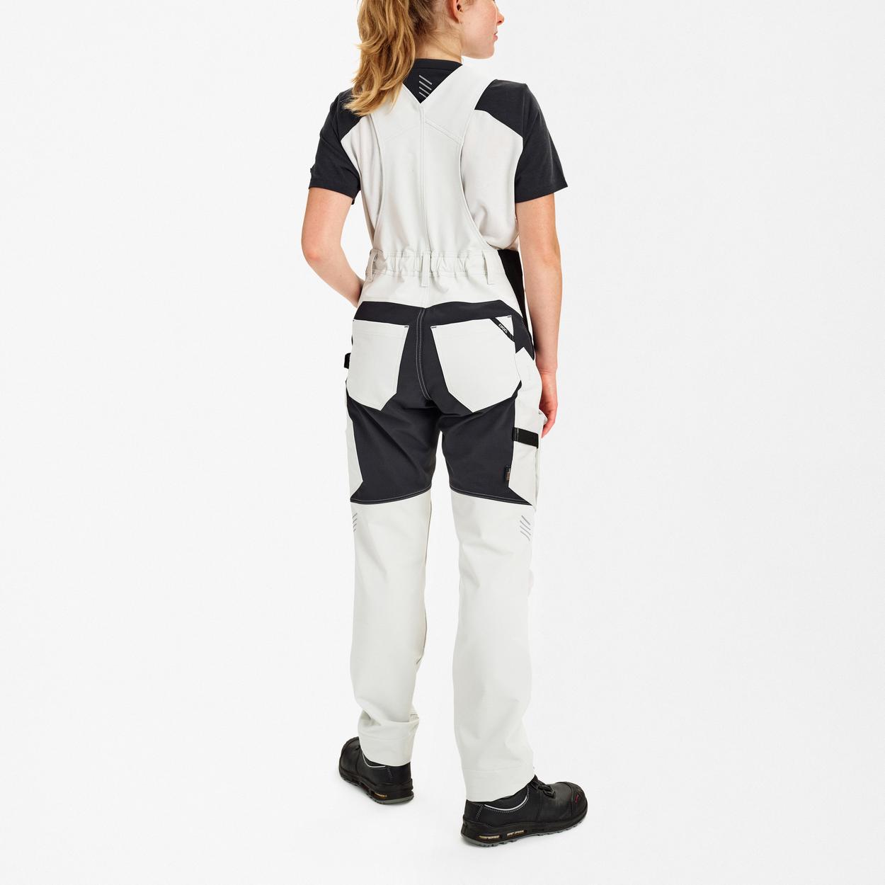 ENGEL Entire Damen Latzhose mit 4-Wege-Stretch in Bone White / Anthracite Grey, Größe 48
