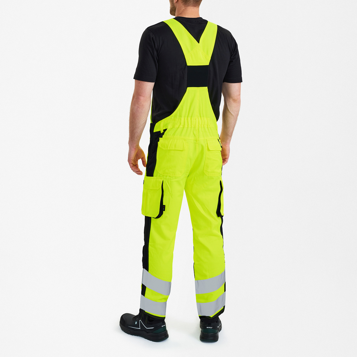 ENGEL Safety Light Latzhose in Gelb/Schwarz, Größe 106