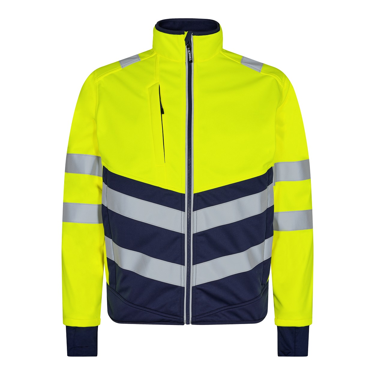 ENGEL Safety Softshelljacke in Gelb/Blue Ink, Größe XS